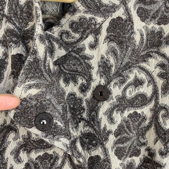 Lafayette 148 New York Womens 12 Wool Blend Brown Floral Knit Jacket - Picture 4 of 12